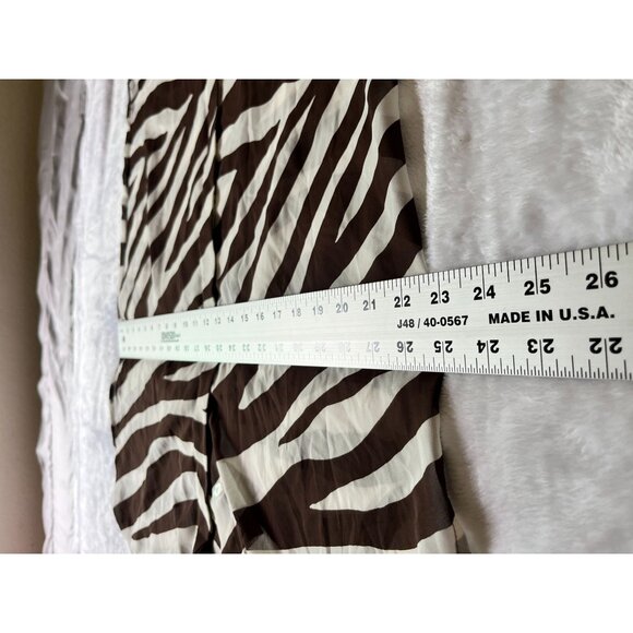 Chico's Womens Zebra Print Sleeveless Button Down Tunic Shirt Dress Size 1 Brown - Picture 7 of 12
